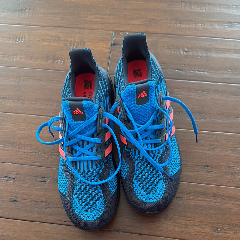 Adidas Men’s Ultra Boost Vibrant Blue and Pink Sneakers